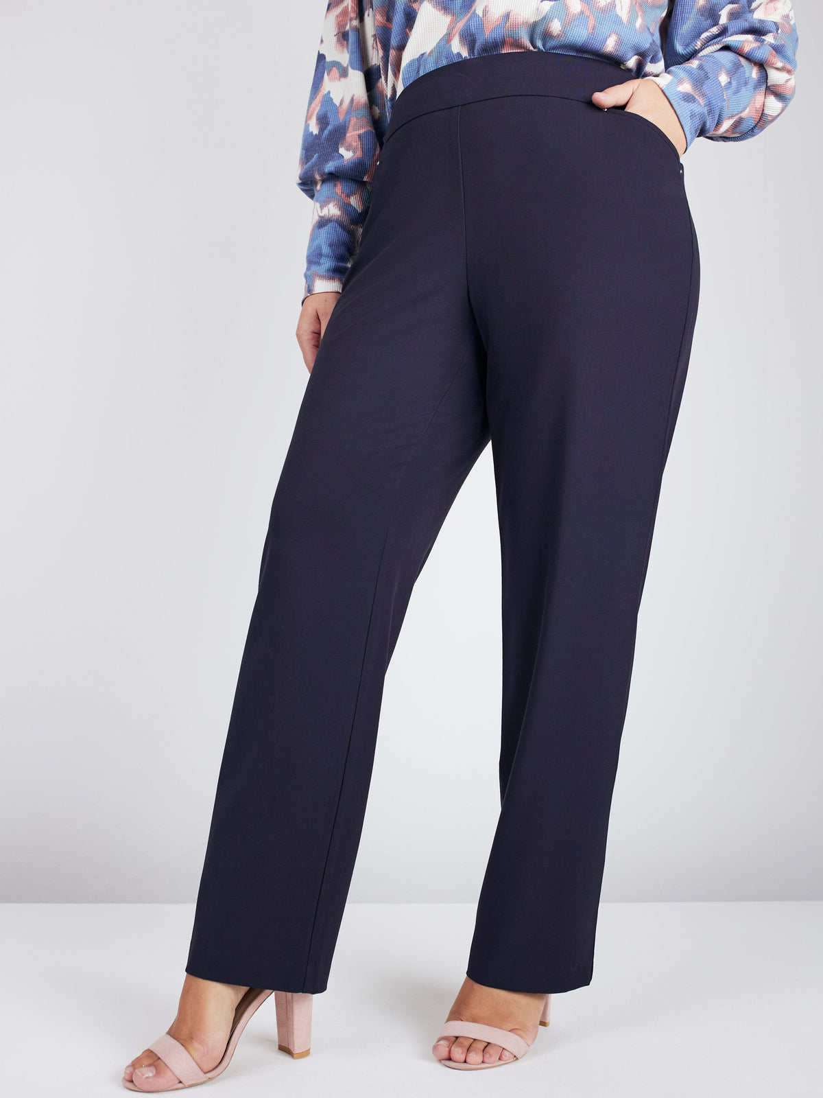 Dressbarn Premium | Roz & Ali™ Secret Agent Pull On Tummy Control Pants Straight Leg - Plus