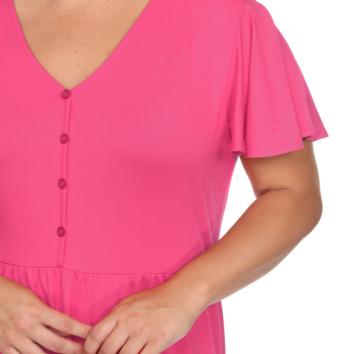 Dressbarn Trending | Short Sleeve V-neck Tiered Dress - Plus