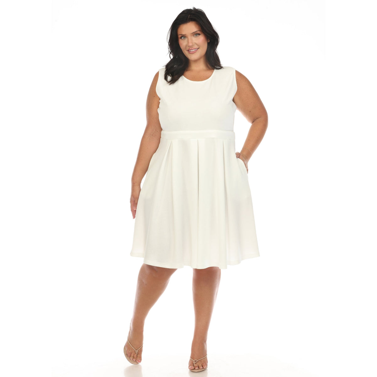 Dressbarn Best Seller | Solid Fit and Flare Dress - Plus
