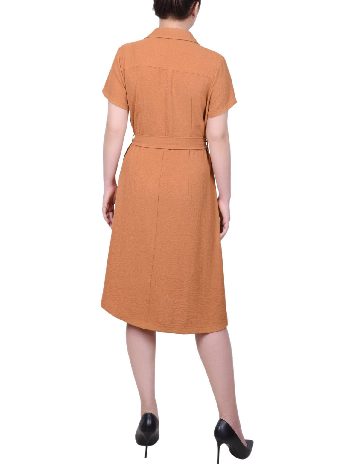 Dressbarn Best Seller | Short Sleeve Belted Shirtdress - Petite