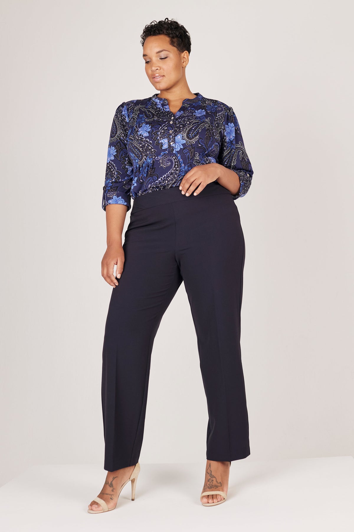 Dressbarn New | Roz & Ali™ Secret Agent Tummy Control Classic Pants - Plus - Short Length