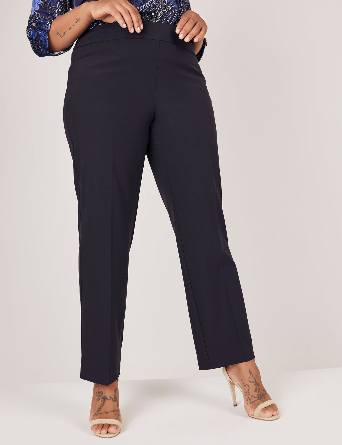 Dressbarn New | Roz & Ali™ Secret Agent Tummy Control Classic Pants - Plus - Short Length