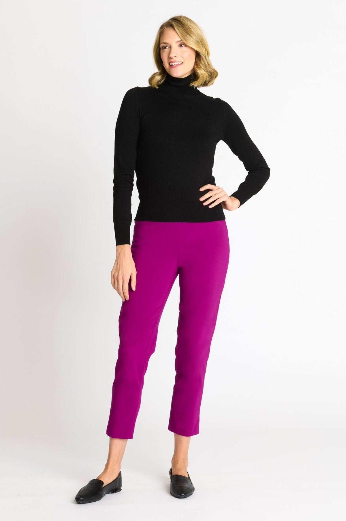 Dressbarn Featured | Roz & Ali™ Superstretch Magenta Pull On Ankle Pants