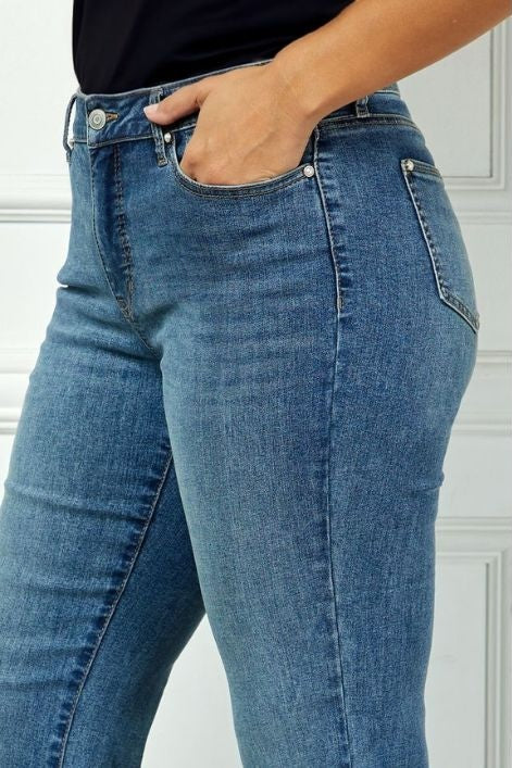 Dressbarn Recommended | Westport Signature Straight Leg Pearl Rivet Denim Jeans, Plus
