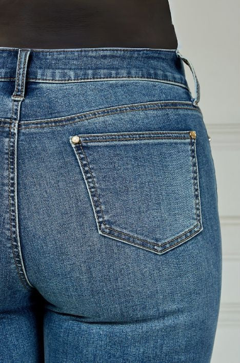 Dressbarn Recommended | Westport Signature Straight Leg Pearl Rivet Denim Jeans, Plus
