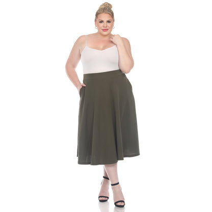 Dressbarn Featured | Tasmin Flare Midi Skirts - Plus