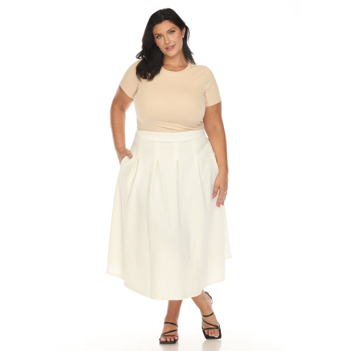 Dressbarn Featured | Flared Tweed Skirt - Plus