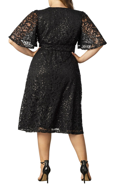Dressbarn Trending | Starry Sequined Lace Cocktail Dress - Plus