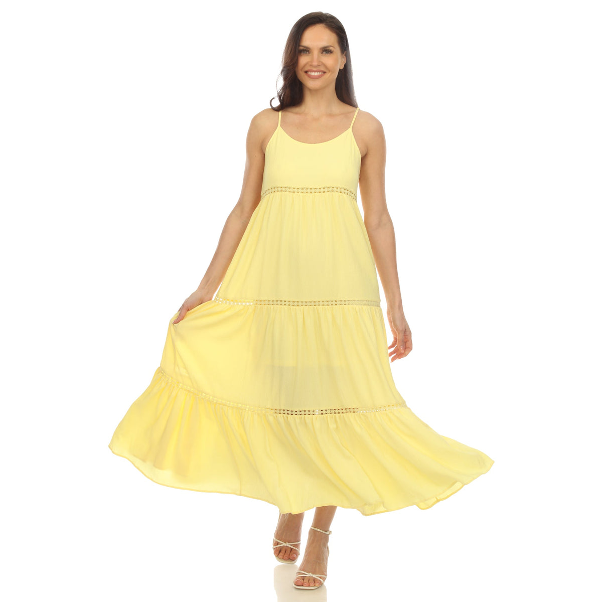 Dressbarn Recommended | Women's Scoop Neck Tiered Maxi Dress - Plus
