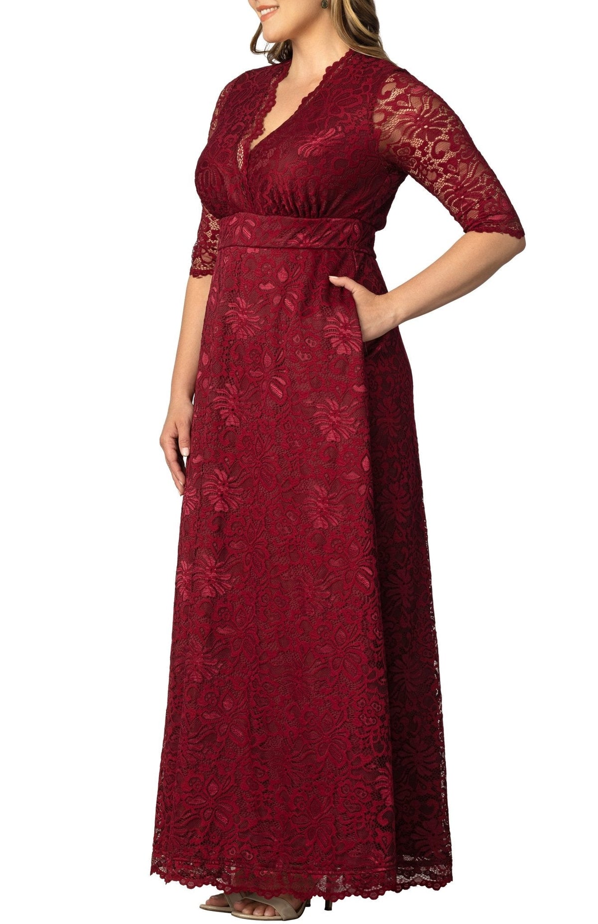 Dressbarn Featured | Maria Lace Evening Gown - Plus