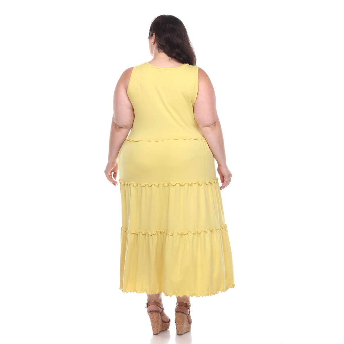 Dressbarn Recommended | Scoop Neck Tiered Midi Dress - Plus