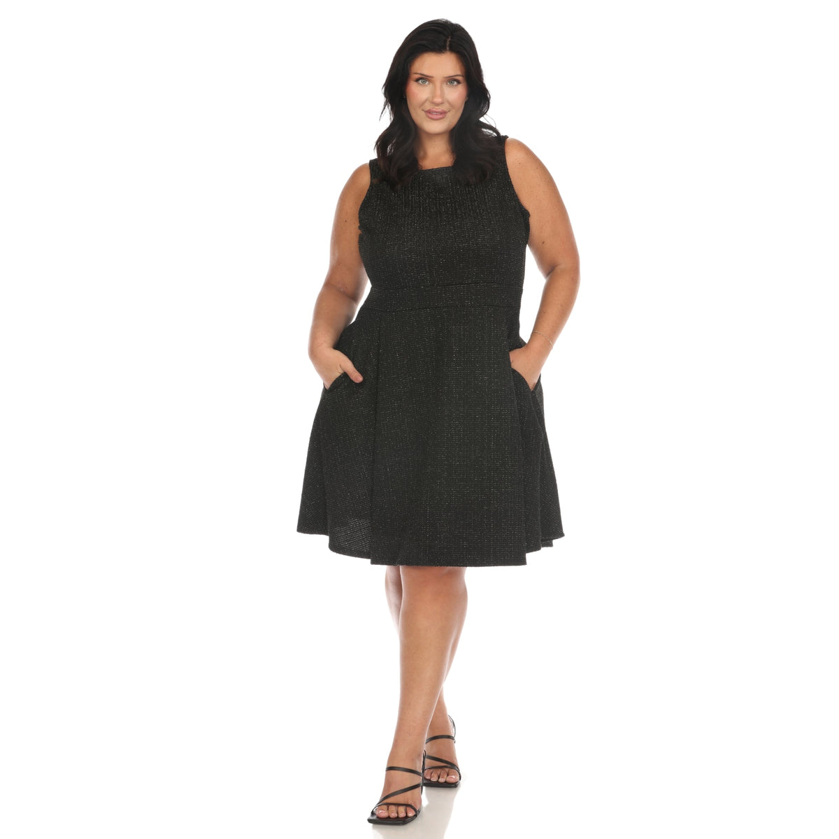 Dressbarn New | Tweed Fit and Flare Dress - Plus