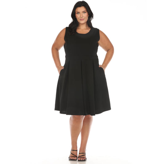 Dressbarn Best Seller | Solid Fit and Flare Dress - Plus