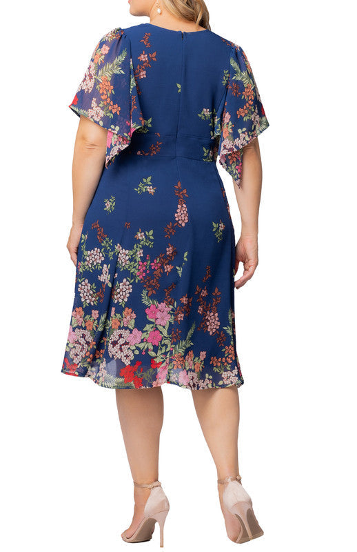 Dressbarn New | Twilight Garden Border Breezy Border Print Cocktail Dress - Plus