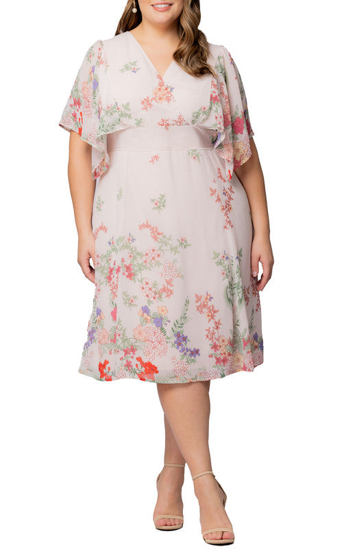 Dressbarn Premium | Breezy Border Print Cocktail Dress - Plus