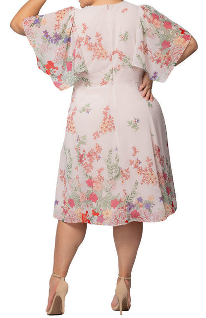 Dressbarn Premium | Breezy Border Print Cocktail Dress - Plus