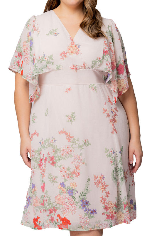 Dressbarn Premium | Breezy Border Print Cocktail Dress - Plus
