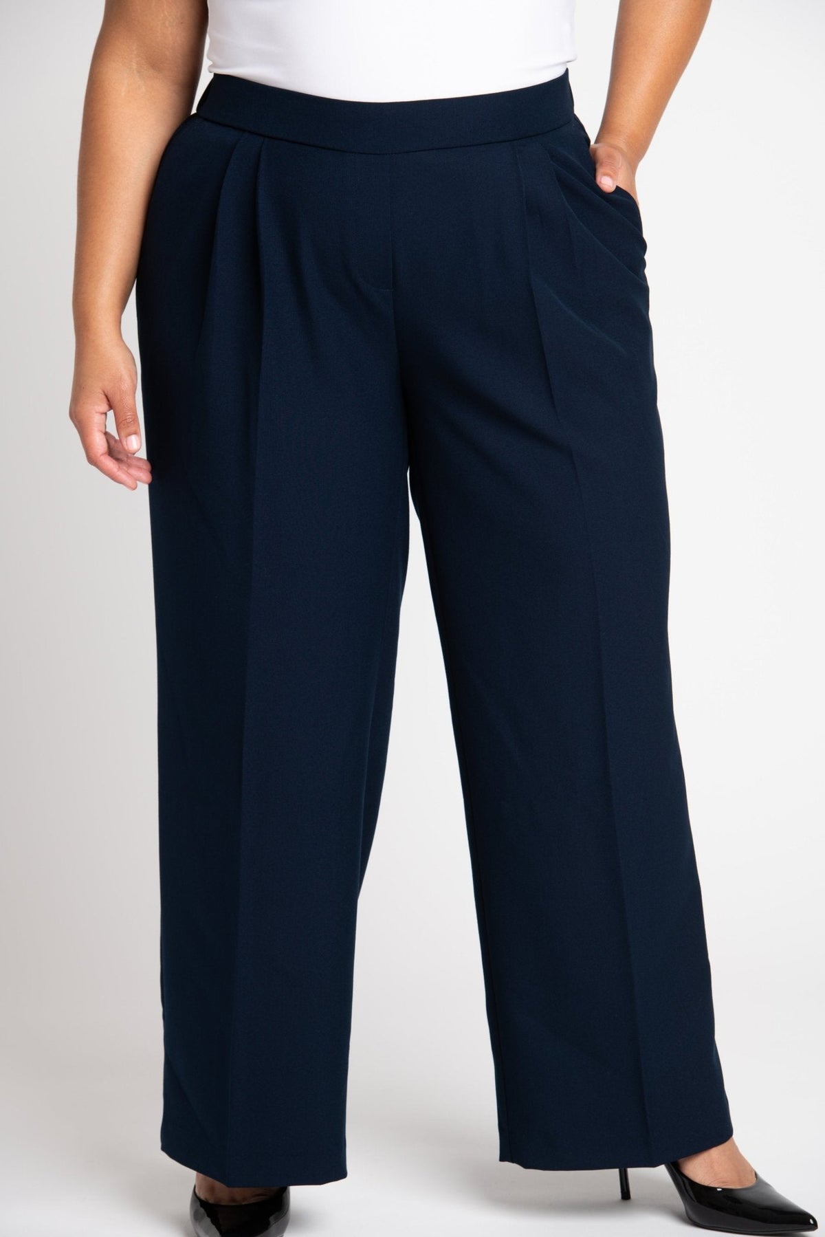Dressbarn Featured | Roz & Ali™ Pleated Wide Leg Trouser Pants - Plus