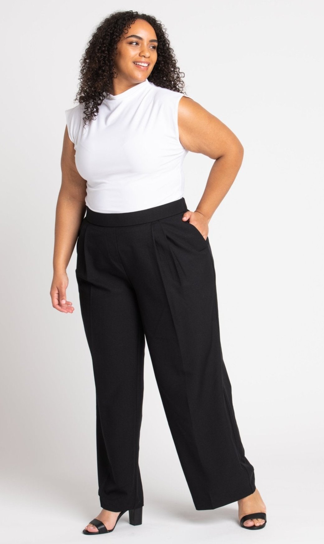 Dressbarn Featured | Roz & Ali™ Pleated Wide Leg Trouser Pants - Plus