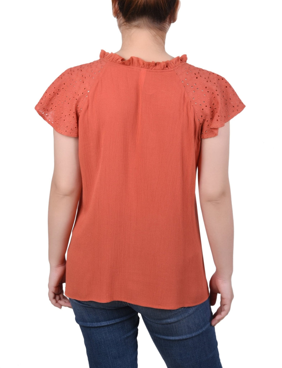 Dressbarn Trending | Eyelet Sleeve Blouse - Petite