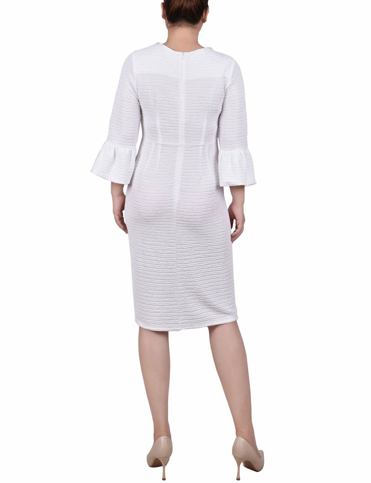 Dressbarn Trending | 3/4 Length Pearl Detail Dress - Petite