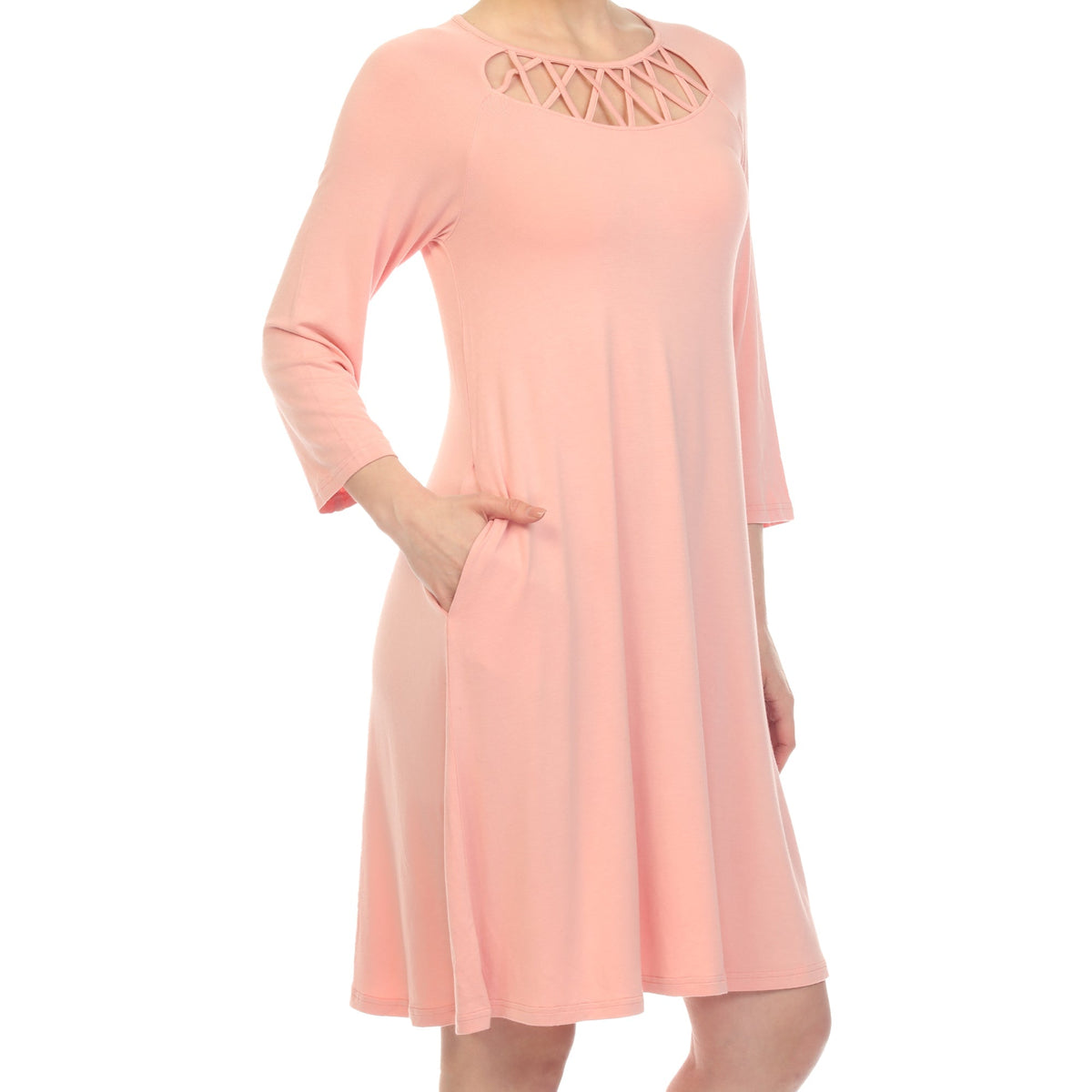 Dressbarn Best Seller | Criss Cross Neckline Swing Midi Dress