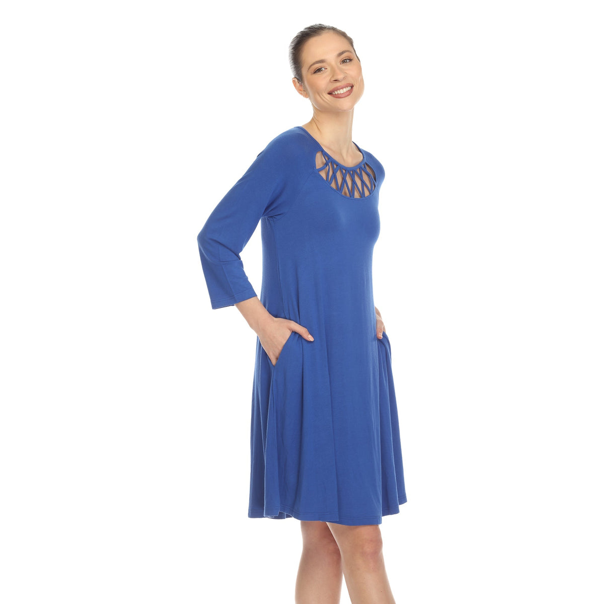 Dressbarn Best Seller | Criss Cross Neckline Swing Midi Dress