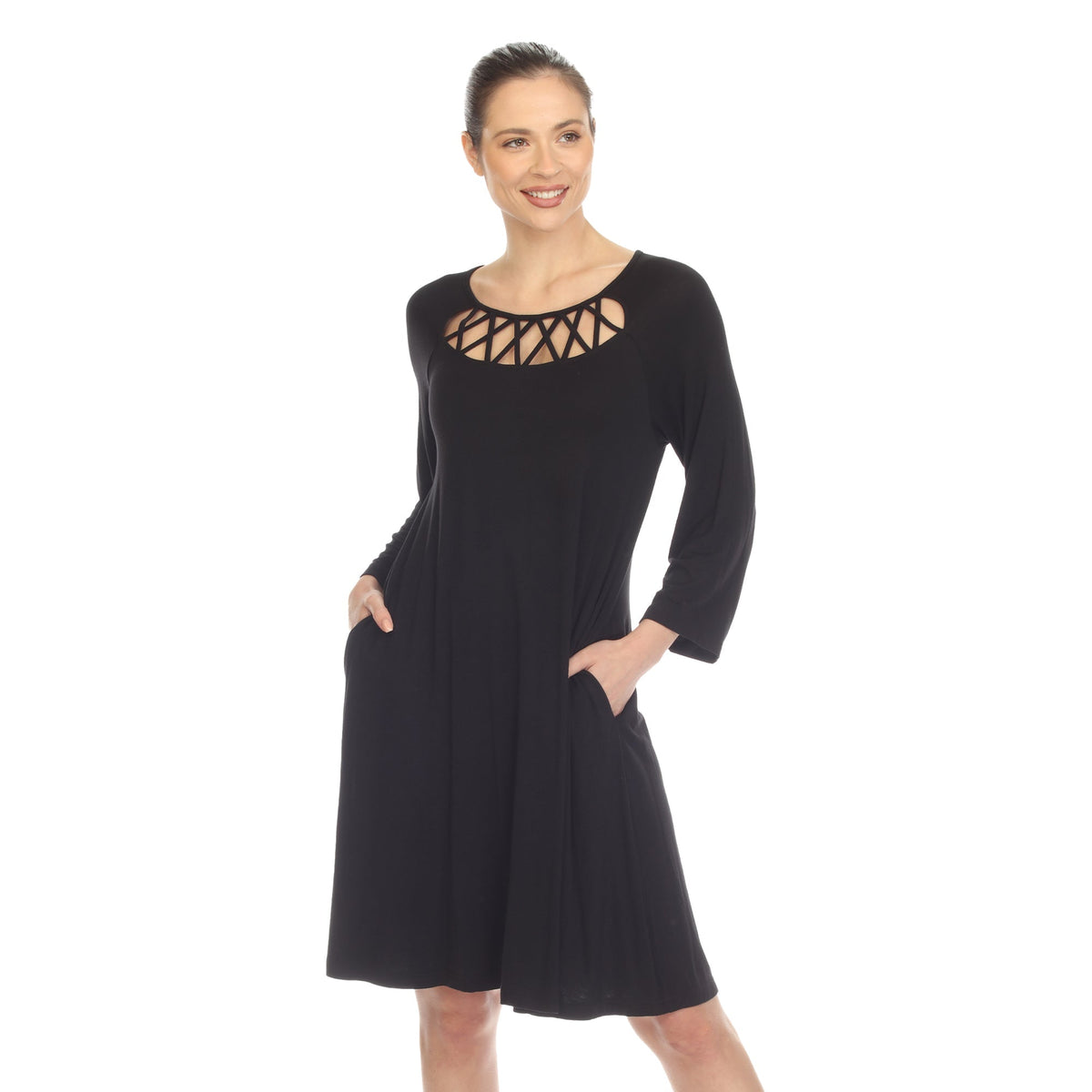 Dressbarn Best Seller | Criss Cross Neckline Swing Midi Dress
