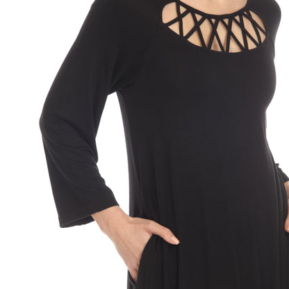 Dressbarn Best Seller | Criss Cross Neckline Swing Midi Dress