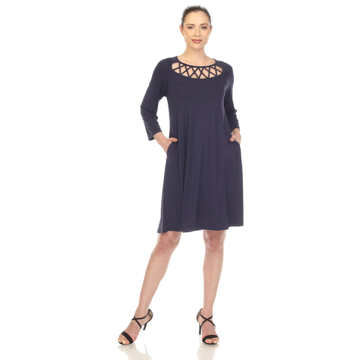 Dressbarn Best Seller | Criss Cross Neckline Swing Midi Dress