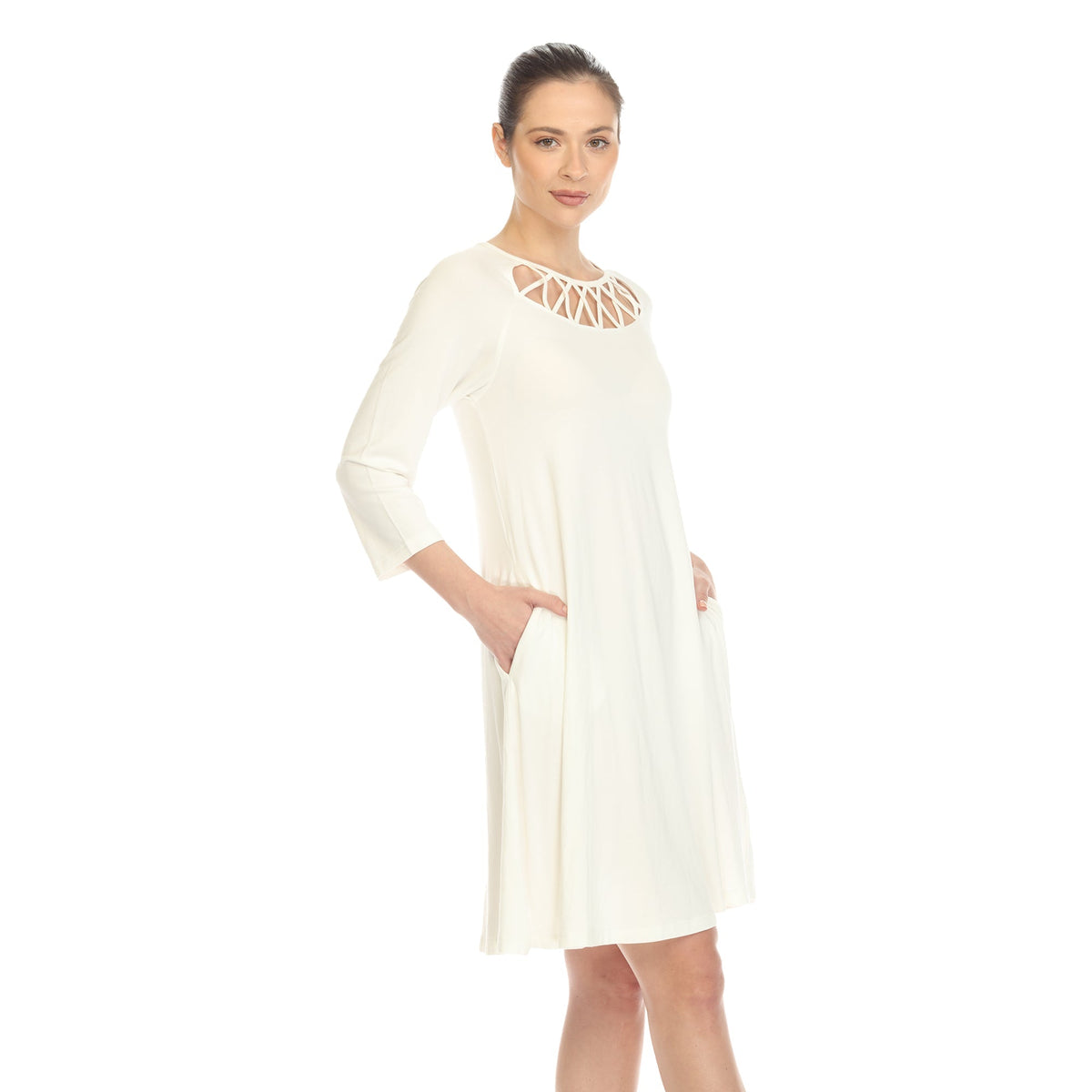 Dressbarn Best Seller | Criss Cross Neckline Swing Midi Dress
