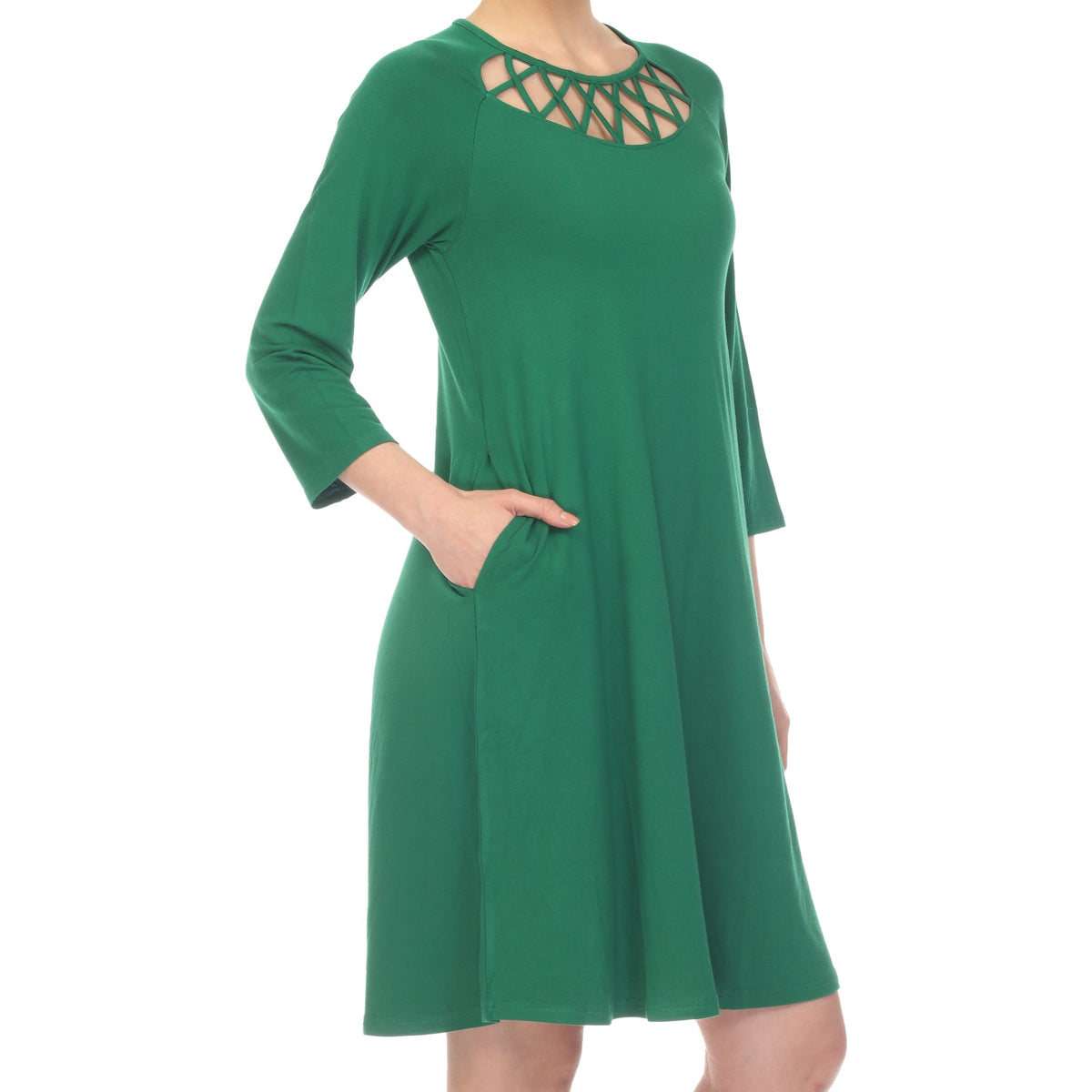 Dressbarn Best Seller | Criss Cross Neckline Swing Midi Dress