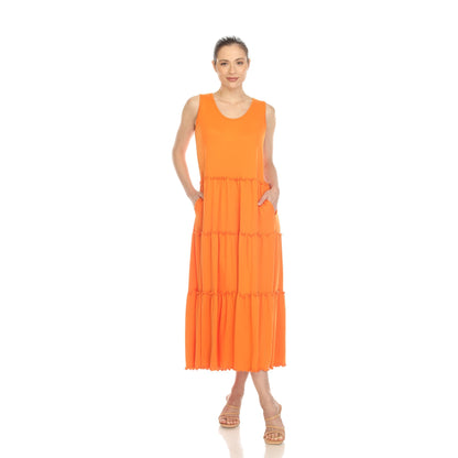Dressbarn Recommended | Scoop Neck Tiered Midi Dress