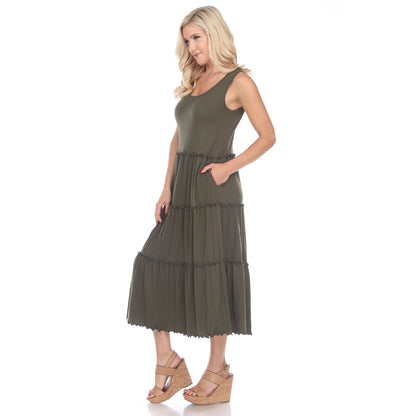 Dressbarn Recommended | Scoop Neck Tiered Midi Dress