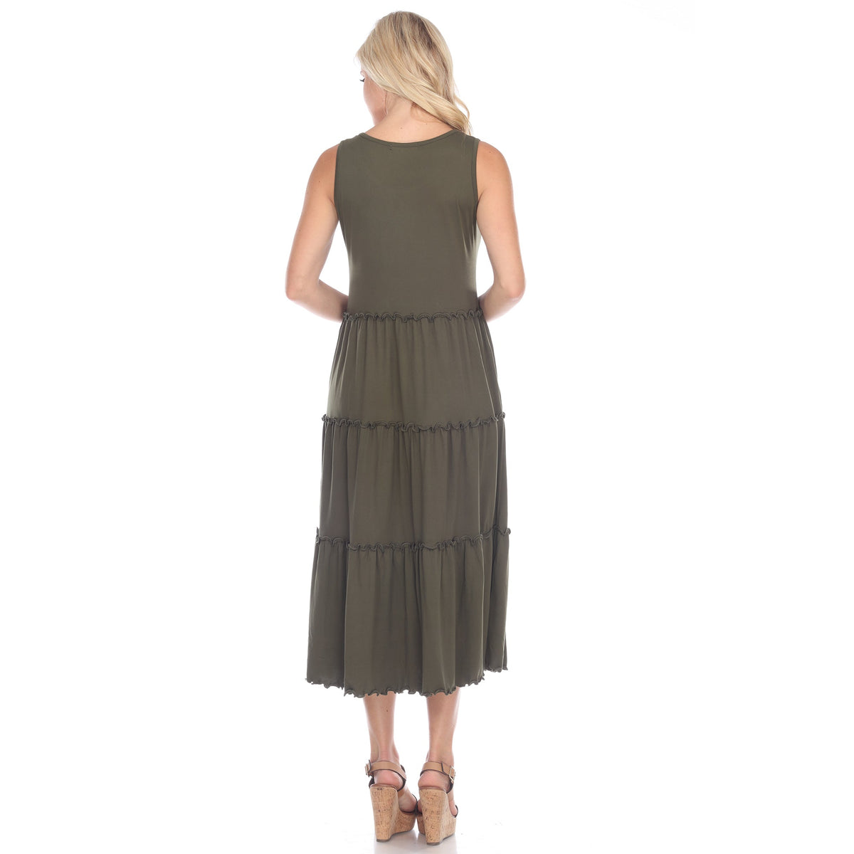 Dressbarn Recommended | Scoop Neck Tiered Midi Dress