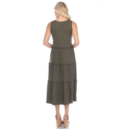 Dressbarn Recommended | Scoop Neck Tiered Midi Dress
