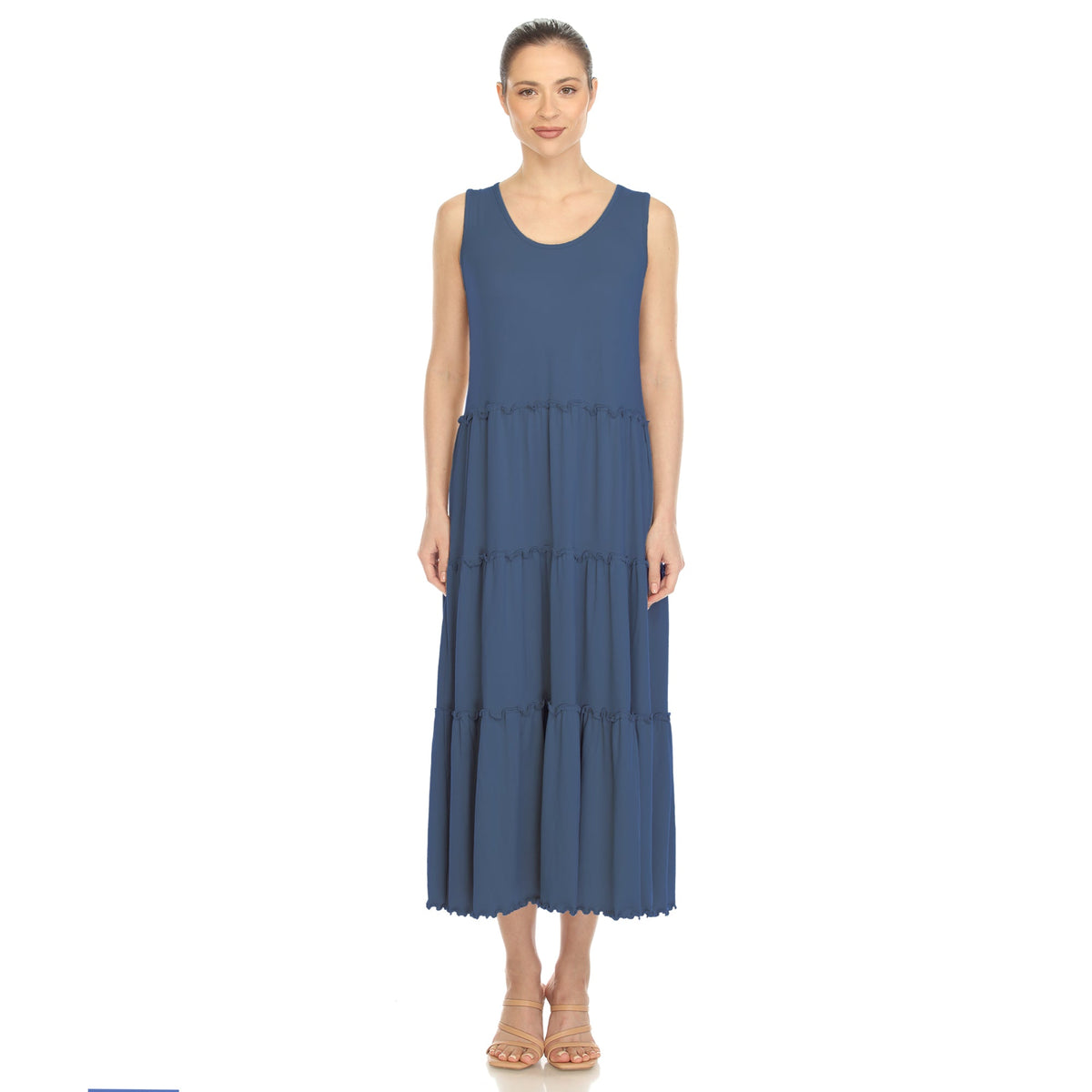 Dressbarn Recommended | Scoop Neck Tiered Midi Dress
