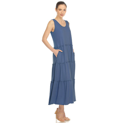Dressbarn Recommended | Scoop Neck Tiered Midi Dress
