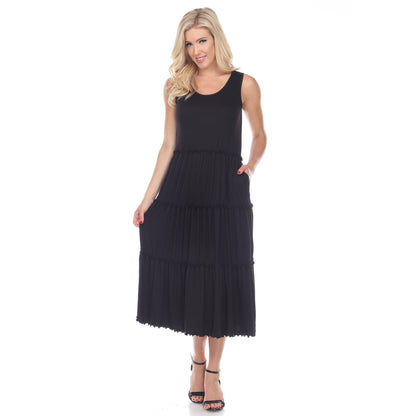 Dressbarn Recommended | Scoop Neck Tiered Midi Dress