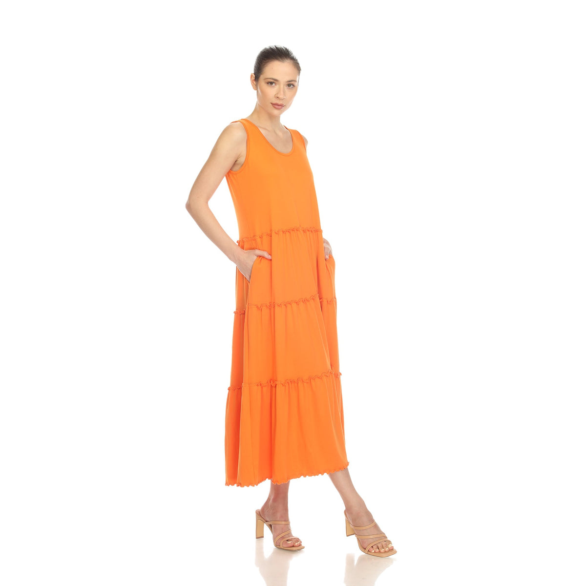 Dressbarn Recommended | Scoop Neck Tiered Midi Dress