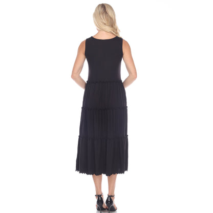 Dressbarn Recommended | Scoop Neck Tiered Midi Dress