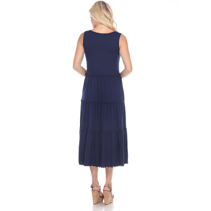 Dressbarn Recommended | Scoop Neck Tiered Midi Dress