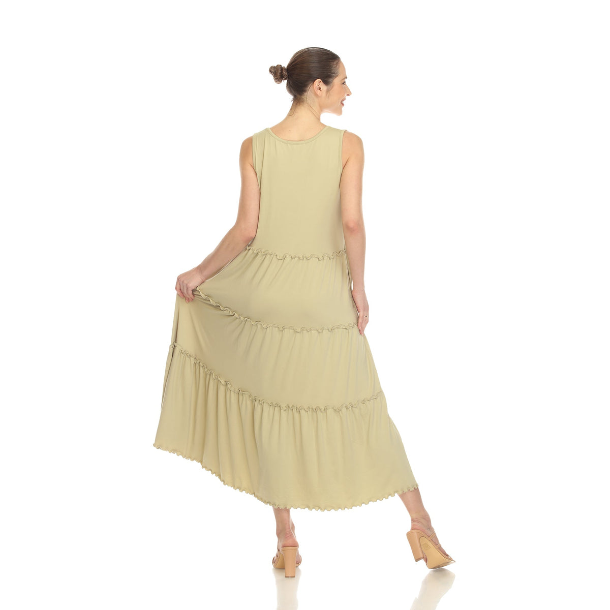 Dressbarn Recommended | Scoop Neck Tiered Midi Dress