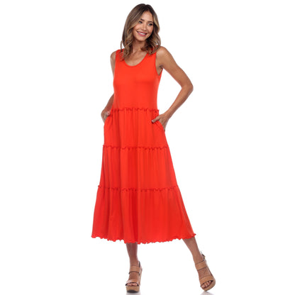 Dressbarn Recommended | Scoop Neck Tiered Midi Dress
