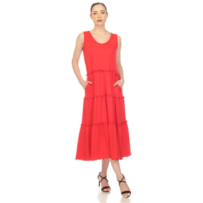Dressbarn Recommended | Scoop Neck Tiered Midi Dress