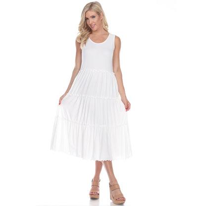 Dressbarn Recommended | Scoop Neck Tiered Midi Dress