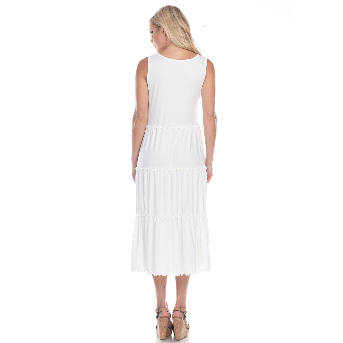 Dressbarn Recommended | Scoop Neck Tiered Midi Dress
