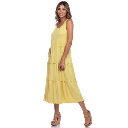 Dressbarn Recommended | Scoop Neck Tiered Midi Dress