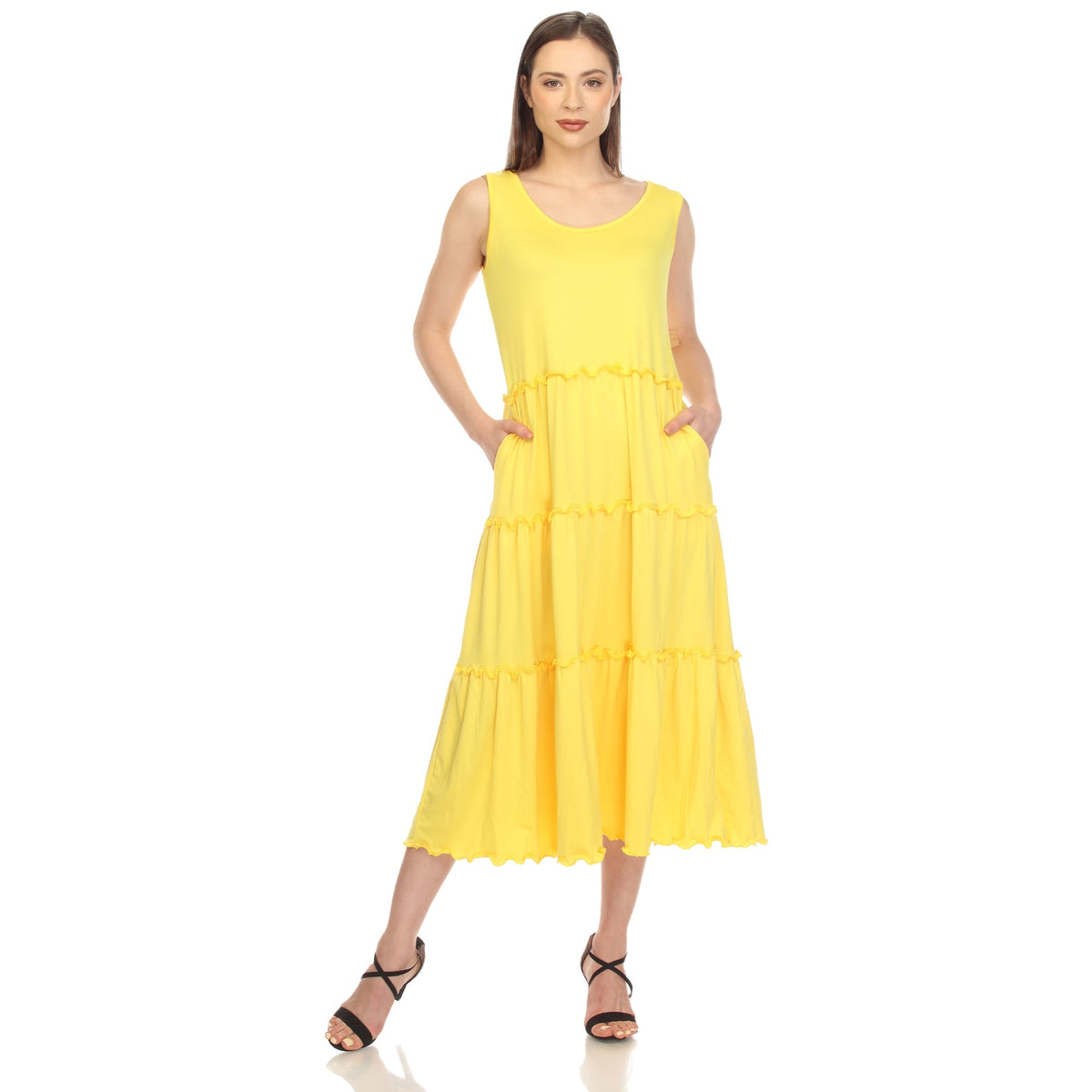 Dressbarn Recommended | Scoop Neck Tiered Midi Dress