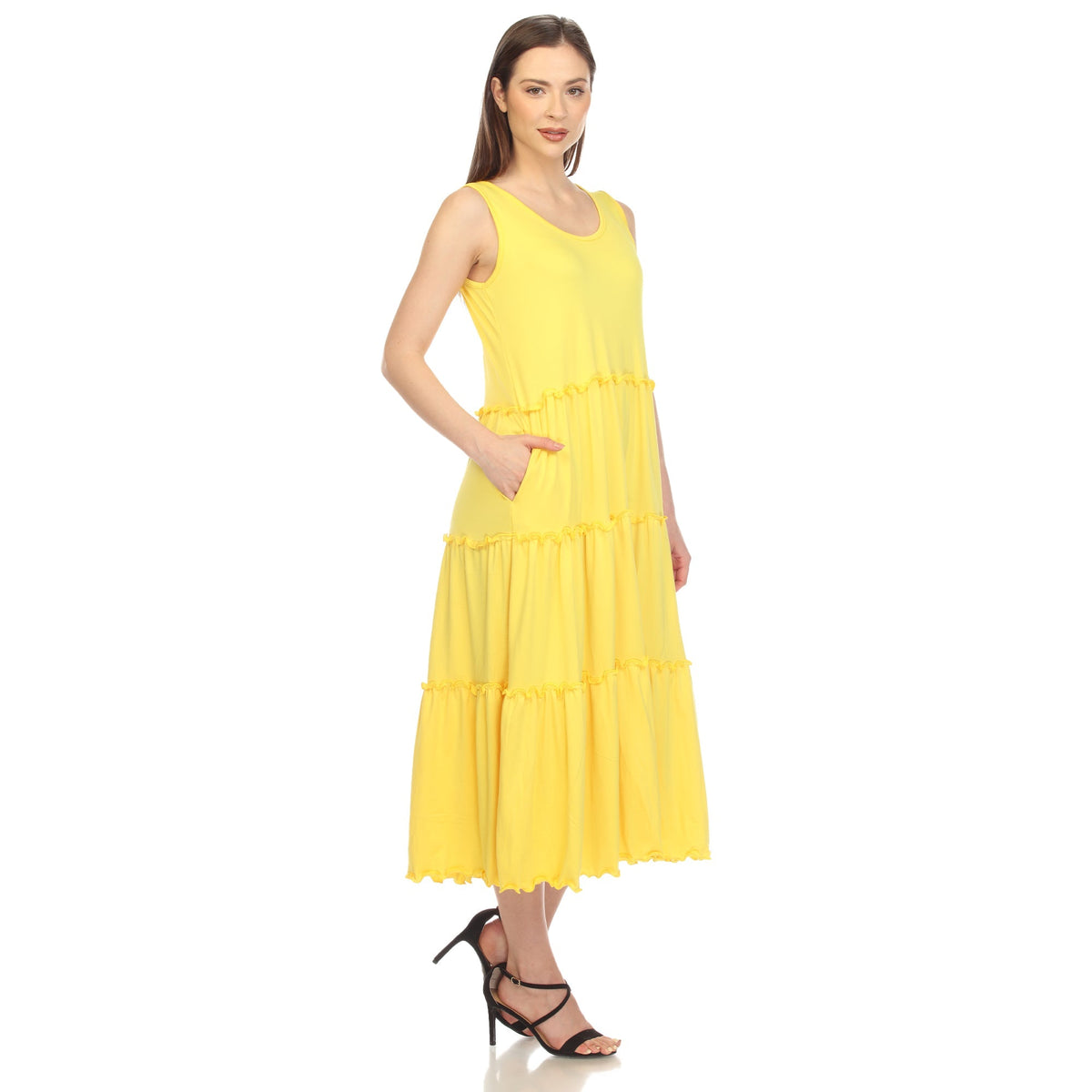 Dressbarn Recommended | Scoop Neck Tiered Midi Dress
